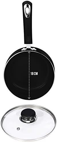 - KICHLY Sauce Pan 18cm | 2L Non Stick Saucepan with Lid | Induction Safe Cooking pots & Pans, Multi Purpose Sauce Pot -