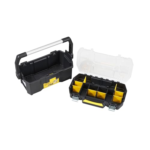 - STANLEY Toolbox Tote | Plus Storage Organiser | Heavy Duty Metal Latch -