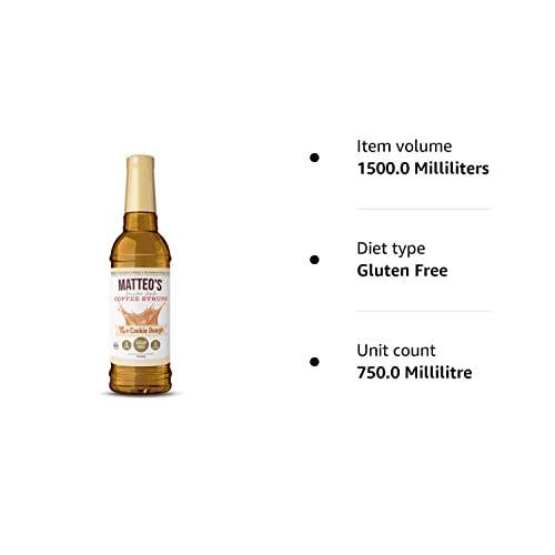 - Matteo's Sugar Free Coffee Flavoring Syrup | Cookie Dough -