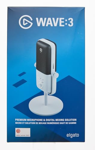 - Elgato Wave | 3 White | Premium Studio Quality USB Condenser Microphone -