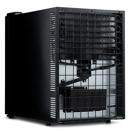 Barcool VINO12 – Table-Top Wine Fridge Black | 5-18°C | Wine Cooler | LED + Digital Display | Glass Door Drinks Cellar | Single-Zone