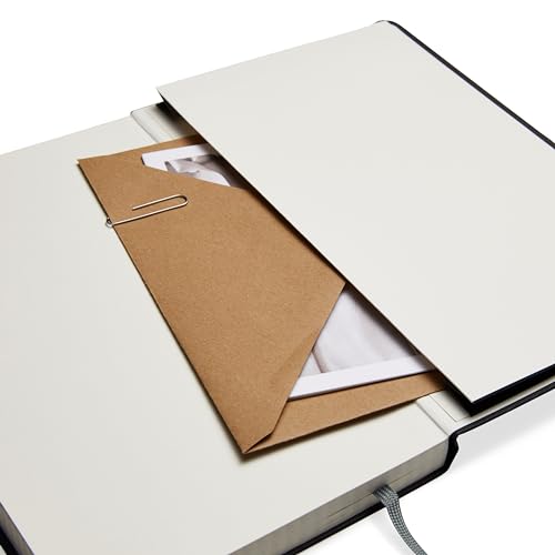 Amazon Basics Classic Notebook, Large, Ruled, Black