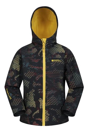 - Mountain Warehouse Exodus Kids Softshell Jacket | Breathable | Wind Resistant | Water Resistant & Fleece Lined -
