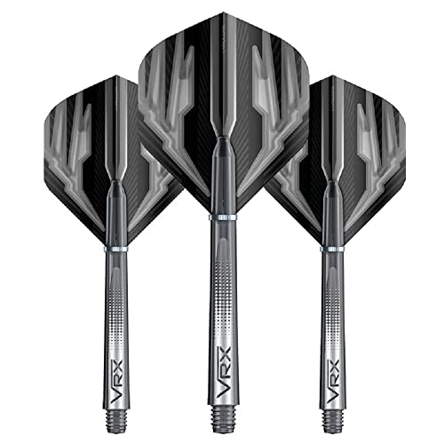 - RED DRAGON Dart Flight & Stems Combo Grey | 4 sets of Standard Flights and 4 sets of Medium VRX Stems -