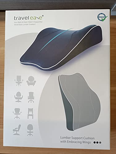 - Travel Ease Ergonomic Lumbar Support Cushion | Memory Foam Back Support Cushion -