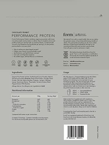 - Form Performance Protein | Vegan Protein Powder | 30g of Plant Based Protein per Serving -