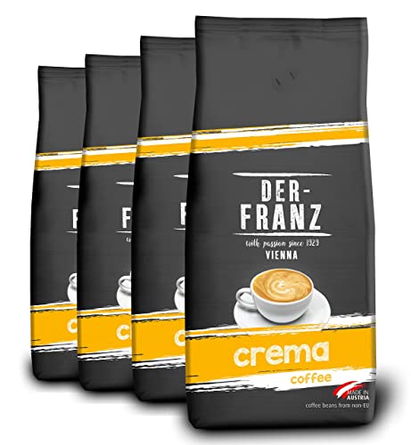Der-Franz Crema Coffee, whole bean, 4 x 1000 g