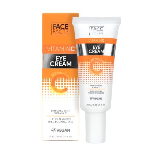 - Face Facts Vitamin C Eye Cream | Antioxidant-rich Vitamin C + Glycerin | Hydrate + Brighten Eyes | Vegan | 25ml -