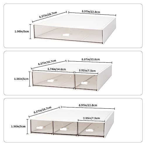 - VADUDA Stackable Desktop Storage - 6 Drawers - Storage Unit - White -