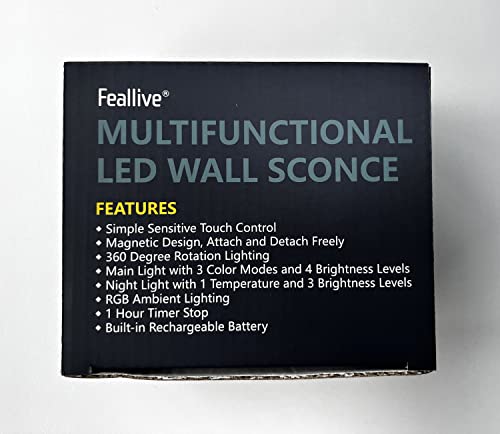 - Wall Light Indoor, Wall Lamp with Remote Control Dimmable RGB Ambient Lighting