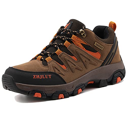 - Unitysow Men's Trekking Hiking Shoes -  Walking Shoes -Trainers Outdoor Lightweight Camping Climbing -Shoes Sneaker,Brown-2,8 UK