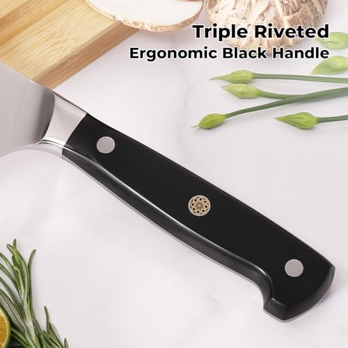 - KEEMAKE Chef Knife | 8 Inch | Professional Kitchen Knife With High Carbon German Stainless Steel 1.4116 Blade -