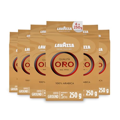 - Lavazza | Qualità Oro | Ground Coffee | 6 Packs of 250 g -
