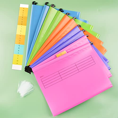 A4 Suspension Files for Filing Cabinet Files Hanging Filing Folders,34.8cm*24.5cm Box Filing Storage Folders Interior Folders for Paperwork Office Home School (10)
