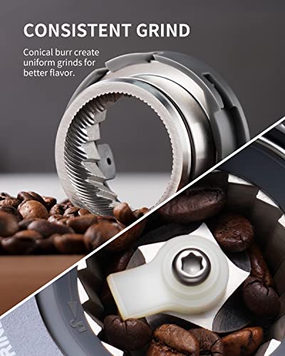 - SHARDOR Conical Burr Coffee Grinder | Electric for Espresso | Precision Electronic Timer -