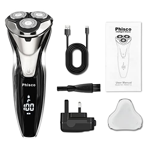 - Phisco RMS8112 | Electric Shaver | Cordless & Rechargeable | Waterproof Design -