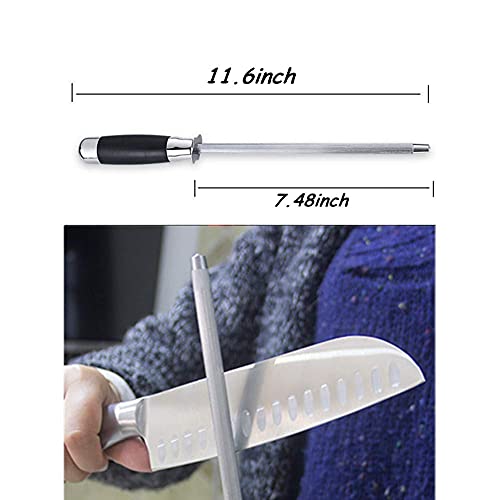 - Jasni Knife Sharpener Diamond Electroplating | Oval Shape Design | Fits All Kinds of Knives -