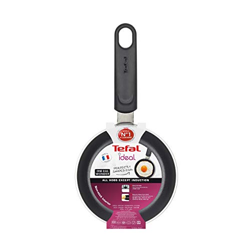 - Tefal | Ideal Mini One Egg Wonder Non-Stick Frying Pan | 12 cm | Non Induction | Black-