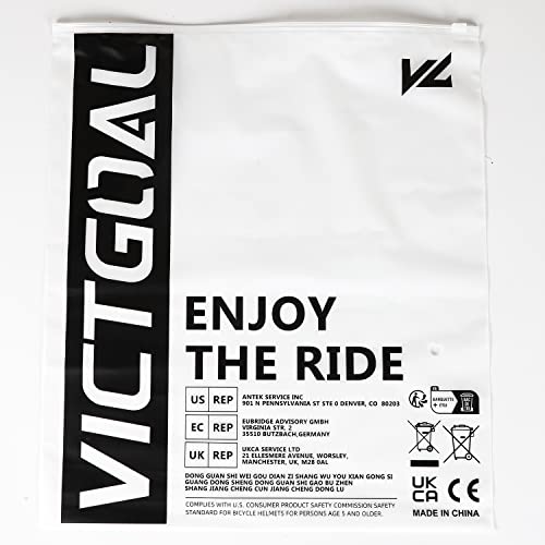 - Victgoal Bike Helmet with USB Rechargeable LED Light Removable -