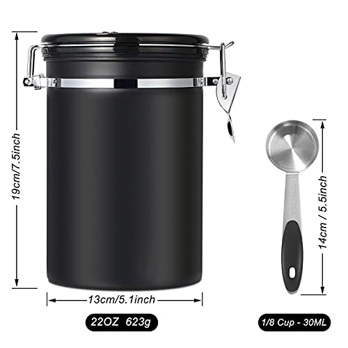 - Hossejoy Airtight Coffee Canister | Stainless Steel Coffee Container -