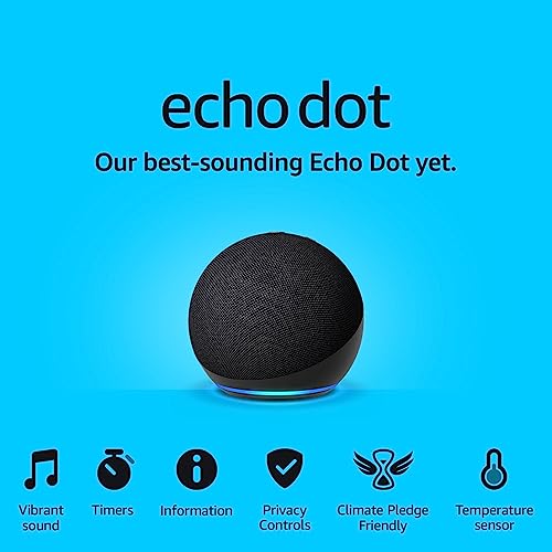 - Echo Dot (5th generation, 2022 release) | Big vibrant sound Wi-Fi and Bluetooth Smart Speaker -