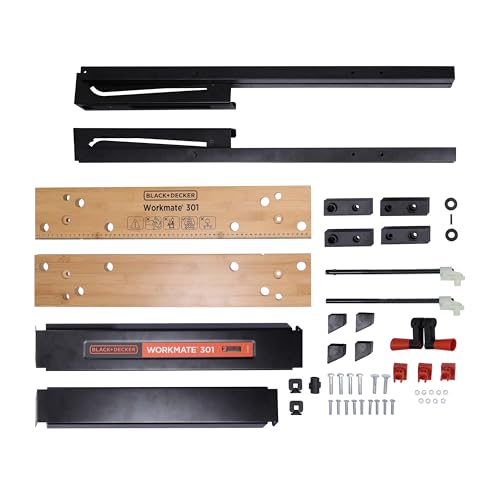 BLACK+DECKER Workmate, Work Bench Tool Stand Saw Horse Dual Clamping Crank, Heavy Duty Steel Frame, WM301