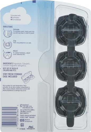 - Febreze Car Air Freshener Vent Clip Unstoppables Fresh Scent -