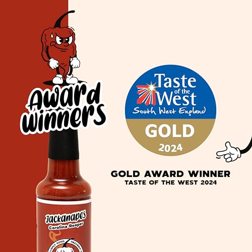 Carolina Reaper Hot Sauce by Jackanapes 150ml - Extremely Hot Vegan Chilli Sauce Made with Carolina Reaper Peppers and Citrus Fruits - Made in the UK
