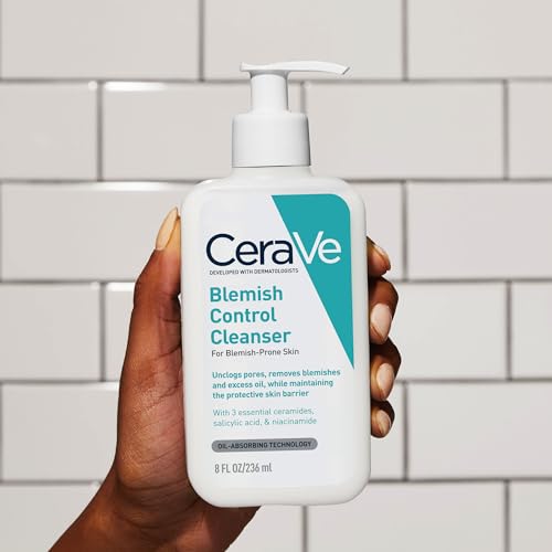 CeraVe Blemish Control Face Cleanser with 2% Salicylic Acid & Niacinamide for Blemish-Prone Skin 236ml , Unscented