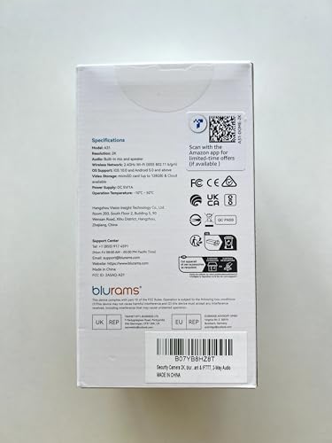 blurams Pet Camera 2K, Indoor Camera, Dog Camera, 360° Home Security Camera, WiFi Baby Monitor, Night Vision, Motion Tracking, 2-Way Talk, Cloud&SD, APP Control, Works with Alexa(2.4GHz Only)