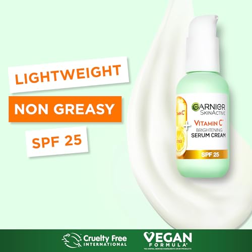- Garnier Vitamin C Serum Cream | 2in1 Formula With 20% Vitamin C serum & SPF 25 Moisturiser -