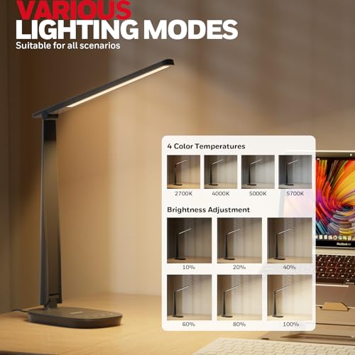 - Honeywell LED Desk Lamp Eye Caring | Sunturalux H2 Table Lamp With USB Charging Port -