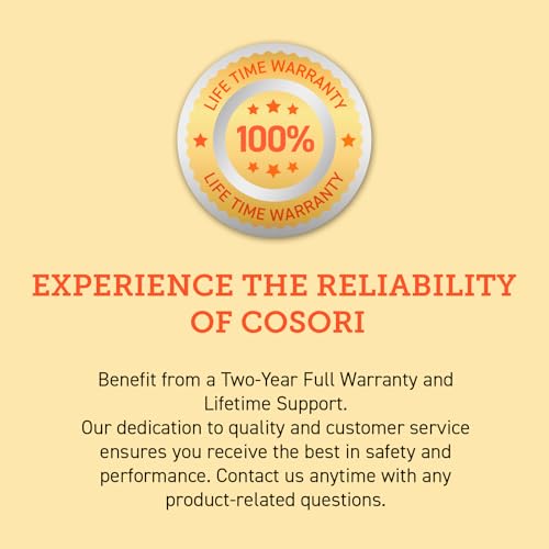 COSORI Dual Air Fryer, 8.5L Family Capacity, 8-In-1, Sync Cook & Finish, 2 Non-Stick Drawers with Visible Window, 2 Accessories, Energy Saving, 50+ Online Recipes, Dishwasher Safe, 35โ to 230โ