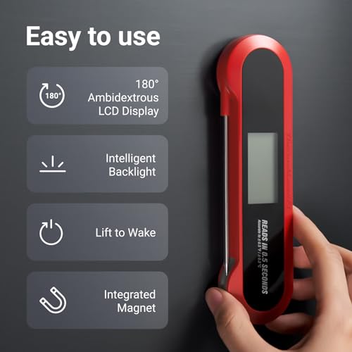 - ThermoMaven Meat Thermometer | Digital | 3X Faster 0.5s Instant Read | Food Cooking Thermometer -