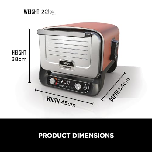 - Ninja Woodfire Electric Outdoor Oven | 8-in-1 Pizza Oven | High-Heat Roaster & BBQ Smoker with Roast Rack -