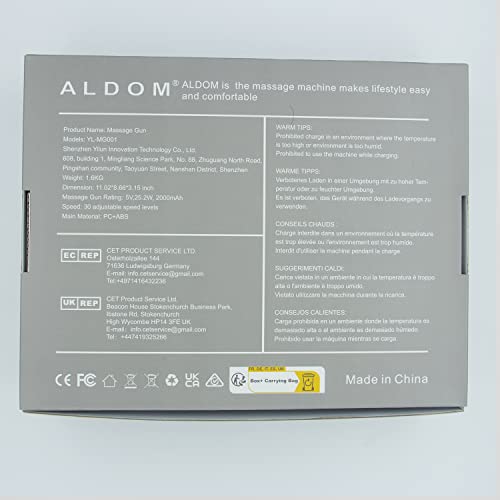 - Massage Gun | ALDOM Massage Gun | Deep Tissue Percussion Massager | 30 Speeds -