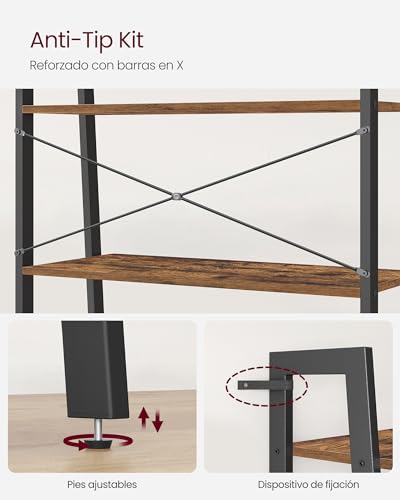 - VASAGLE Ladder Shelf, 4-Tier Bookshelf -