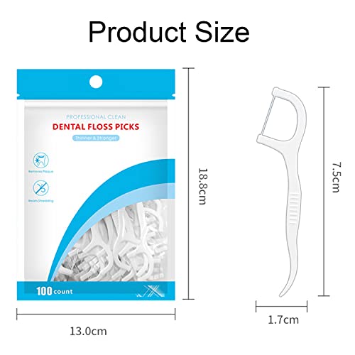- Kafeiya 100pcs Floss Picks | Dental Floss Picks | Disposable Portable Floss Sticks -