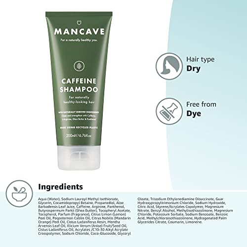 - ManCave Caffeine Shampoo for Men | Support and Encourage Healthy Hair Growth -