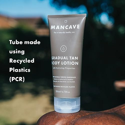 - ManCave Healthy Looking Skin Gradual Tan Body Lotion | 200ml for Men -