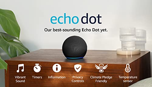 - Echo Dot (5th generation, 2022 release) | Big vibrant sound Wi-Fi and Bluetooth Smart Speaker -