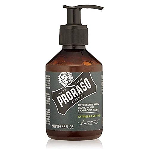 - Proraso Beard Wash | Cypress & Vetyver | 100ml | Scented Beard Shampoo | Softens, Cleanses, Conditions -