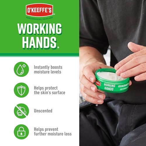 - O’Keeffe’s Hand Cream for Extremely Dry, Cracked Hands | Instantly Boosts Moisture Levels -