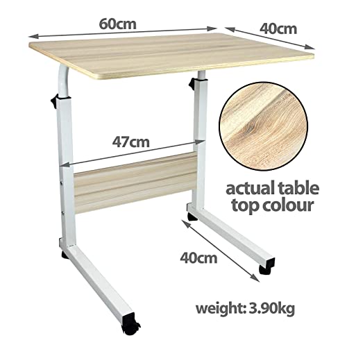 - Simpahome Height Adjustable Mobile Table Workstation | Laptop Overbed Multi Table -