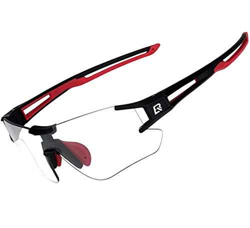 - ROCKBROS Cycling Photochromic Sunglasses | UV400 Protection | Transparent Rimless -