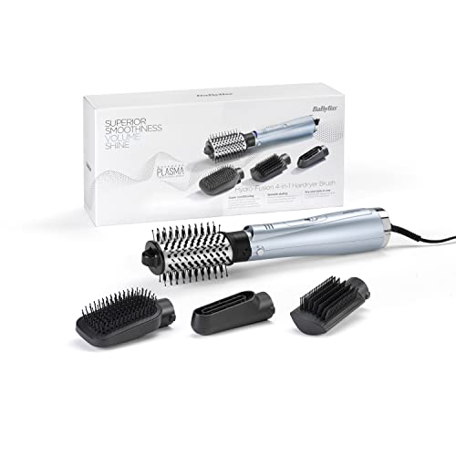 BaByliss Hydro-Fusion 4-in-1 Hair Dryer Brush, 1000W, Air styler, Dry, Smooth, Volume, Straighten in one step
