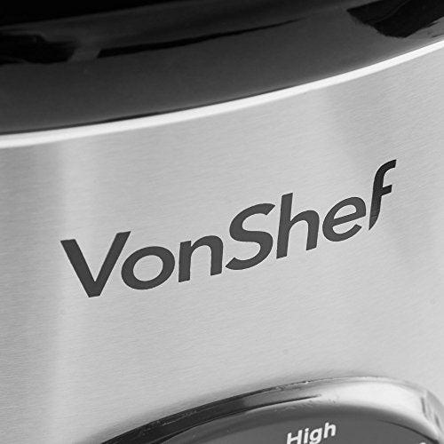 - VonShef Slow Cooker 6.5L with Easy Clean Removable Oven to Table Dish