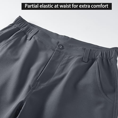 APTRO Mens Cargo Shorts Outdoor Camping Hiking Shorts with Multi Pockets Workwear Stretch Summer Shorts Grey CS07 36