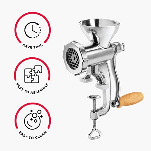 - Metaltex Meat Grinder | Aluminium | 10 x 14 x 26.5 cm -