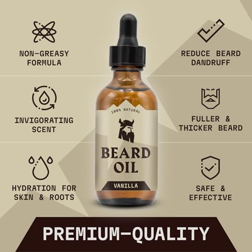 - Striking Vikings Beard Oil for Men | Natural Organic Formula with Tea Tree -